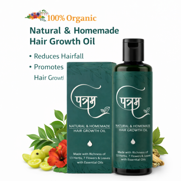Patram Natural & Homemade Hair Growth Oil (100ml) | Reduces Hairfall & Promotes Hair Growth